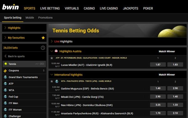 bwin tennis